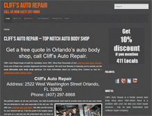 Tablet Screenshot of cliffs-autorepair.com
